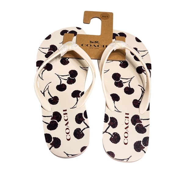 Coach Cherry Slides | eBay Coach cherry flip flops NWT size 9